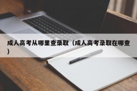 成人高考从哪里查录取（成人高考录取在哪查）