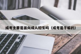 成考主要是面向成人招生吗（成考是干嘛的）