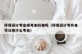 环境设计专业成考本科难吗（环境设计专升本可以报什么专业）