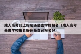 成人高考网上报名还是去学校报名（成人高考是去学校报名好还是自己报名好）