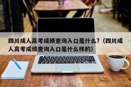 四川成人高考成绩查询入口是什么?（四川成人高考成绩查询入口是什么样的）