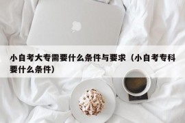 小自考大专需要什么条件与要求（小自考专科要什么条件）