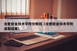 合肥职业技术学院分数线（合肥职业技术学院录取结果）