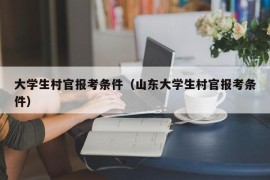 大学生村官报考条件（山东大学生村官报考条件）