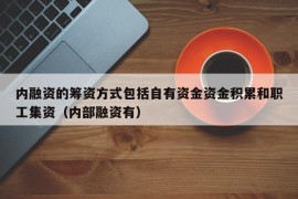 内融资的筹资方式包括自有资金资金积累和职工集资（内部融资有）