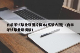 自学考试毕业证图片样本(高清大图)（自学考试毕业证模板）