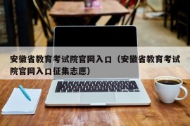 安徽省教育考试院官网入口（安徽省教育考试院官网入口征集志愿）