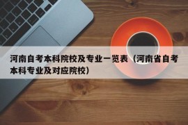 河南自考本科院校及专业一览表（河南省自考本科专业及对应院校）