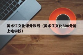 美术生文化课分数线（美术生文化300分能上啥学校）