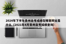 2024年下半年贵州自考成绩在哪查网址是什么（2021年4月贵州自考成绩查询）