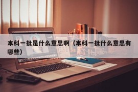 本科一批是什么意思啊（本科一批什么意思有哪些）