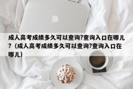 成人高考成绩多久可以查询?查询入口在哪儿?（成人高考成绩多久可以查询?查询入口在哪儿）