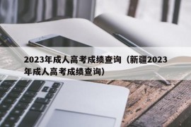 2023年成人高考成绩查询（新疆2023年成人高考成绩查询）