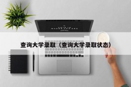 查询大学录取（查询大学录取状态）